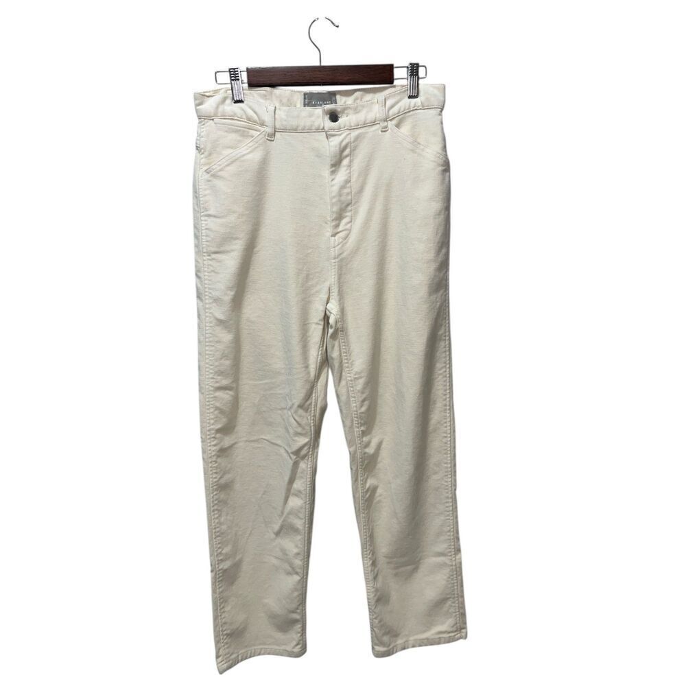 Everlane Super Soft Relaxed Jeans Size 8 Bone Cotton Pillowy Fabric Soft